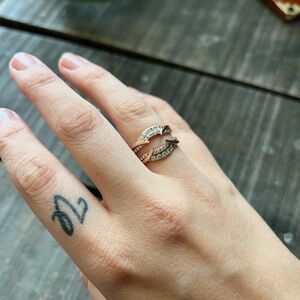 stunning 14k rose gold ring enhancer